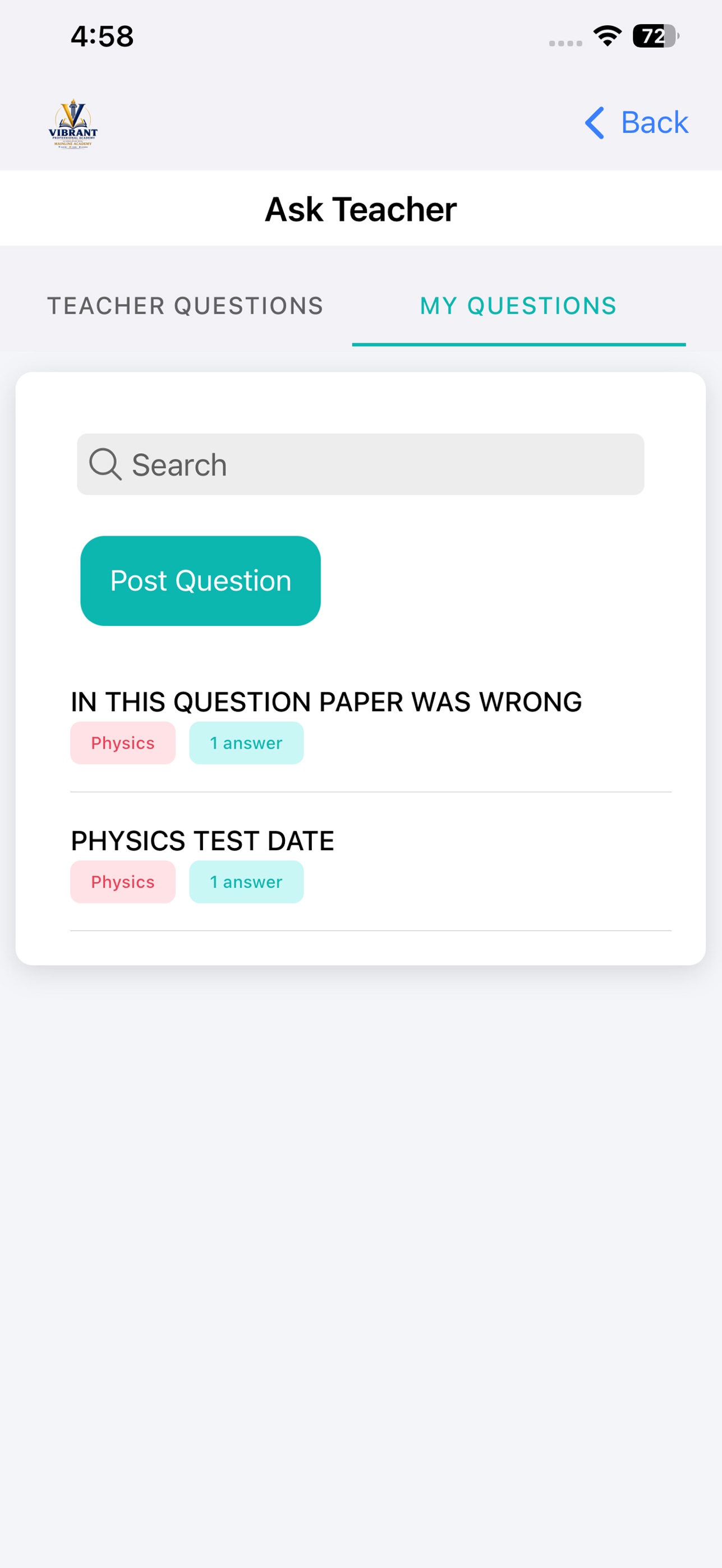 Screenshot 5 of Vibrant Online Exam