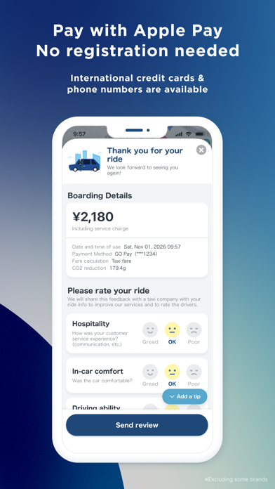 GO / Taxi app for Japan screenshot
