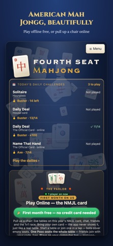 American Mahjong: Fourth Seat Screenshot 1 of 7