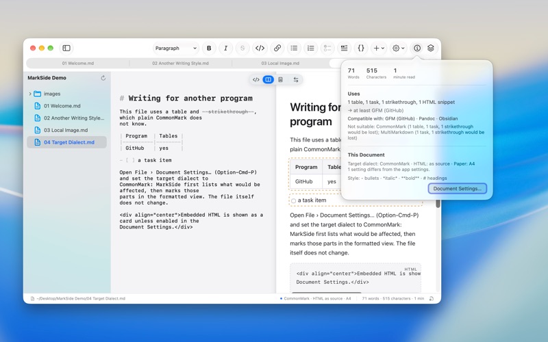 MarkSide – Markdown Editor screenshot 5