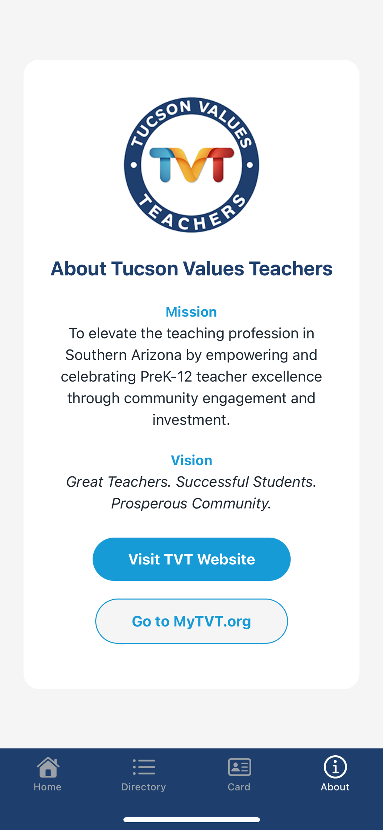 TVT Teacher Discount Card