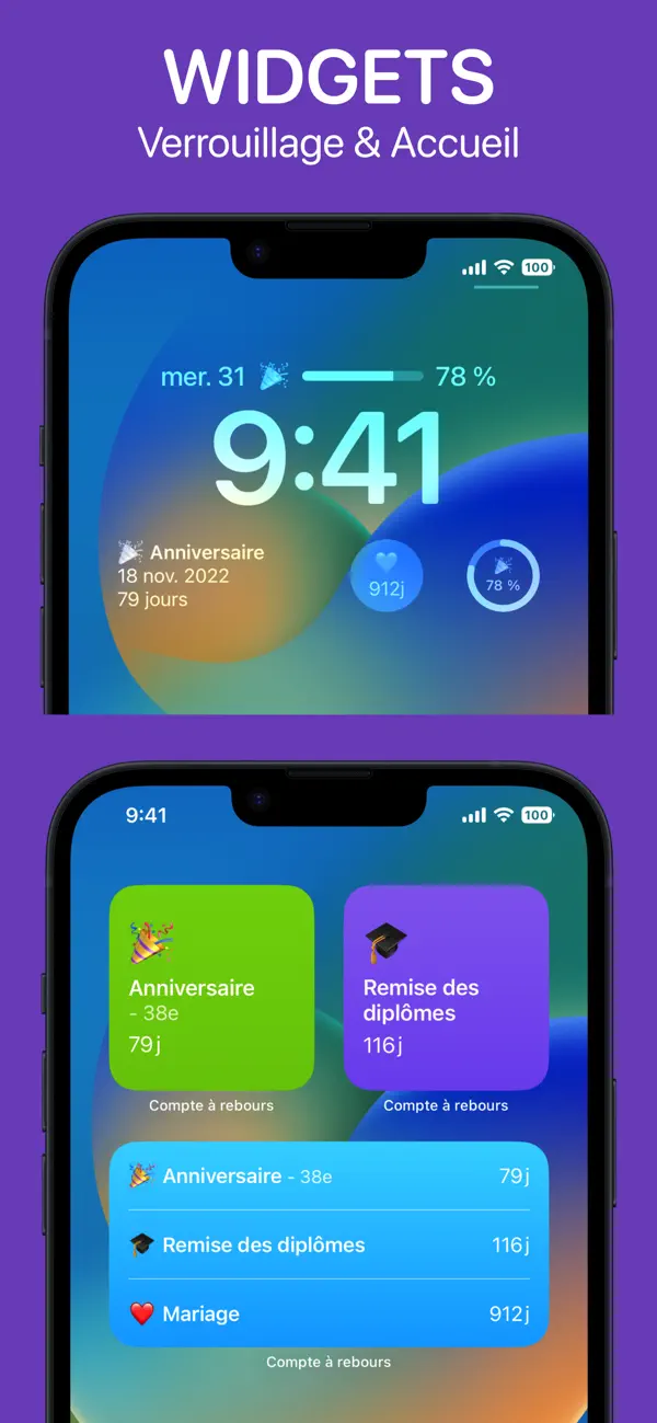 Screenshot #2 pour Comptes à rebours