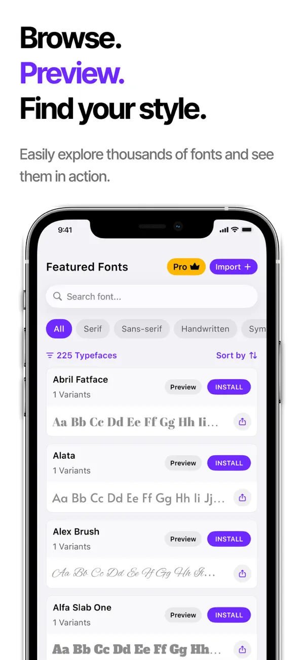 Screenshot #3 pour iFont: find, install any font