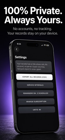 Wrenchy: Car Service Log iPhone screenshot