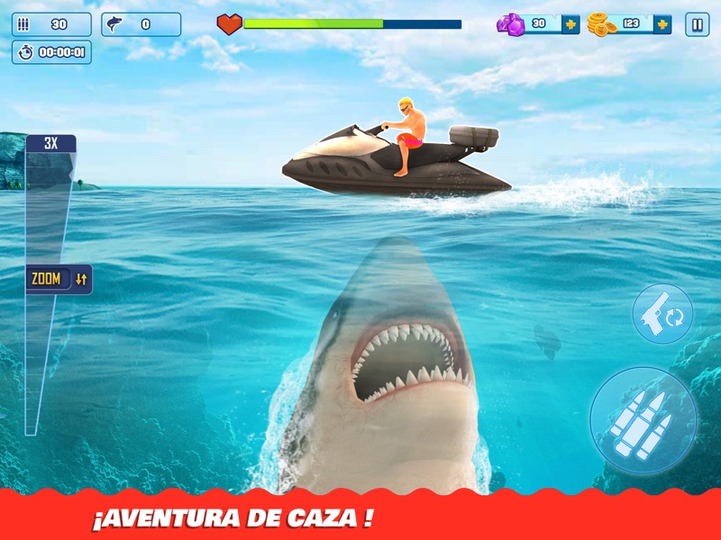 Juegos de caza de tiburones 3D screenshot 8