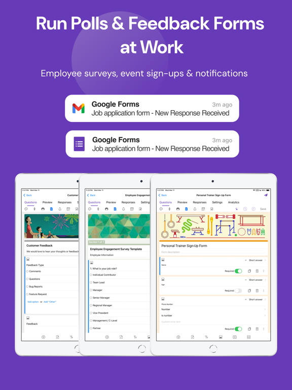Forms for Google Drive iPad screenshot