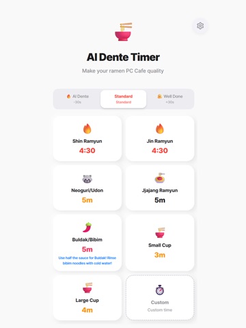 Ramen Timer-Buldak&Shin Ramen iPad screenshot
