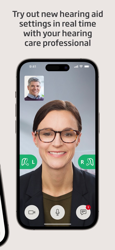 Oticon Companion - Connect with hearing care professionals via the integrated video call interface for real-time consultations and remote adjustment indicators for personalized care.