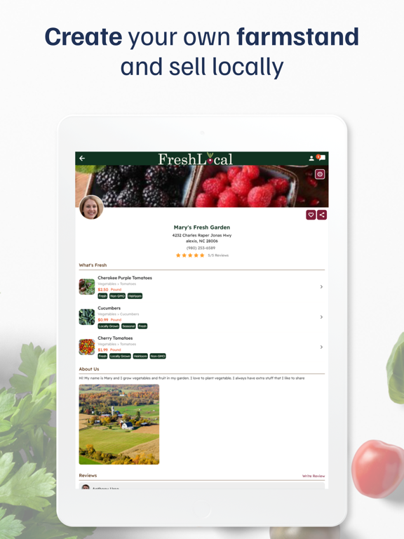 FreshLocal Marketplace iPad screenshot 3 - Food & Drink app