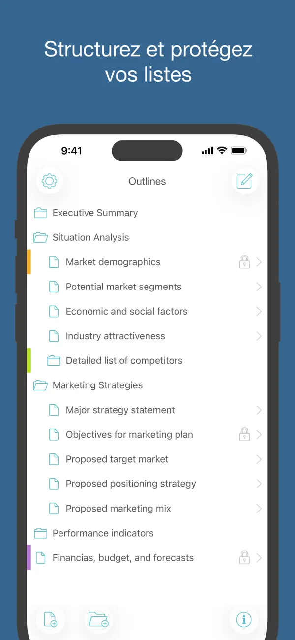 Screenshot #2 pour Cloud Outliner - Nested Lists