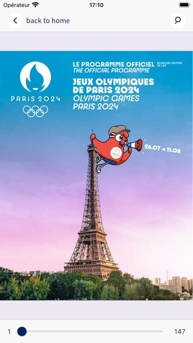 Paris 2024 Official Programme Screenshot