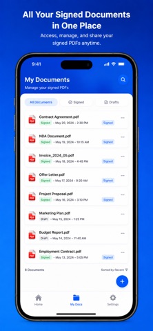 eSign - PDF Signature & Docs iPhone screenshot