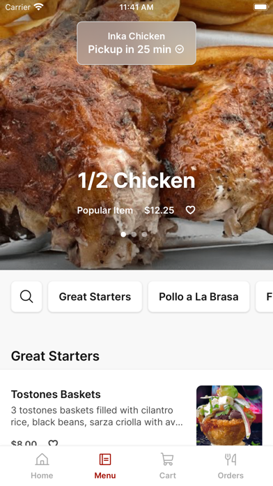 Inka Chicken iPhone screenshot 2 - Food & Drink app
