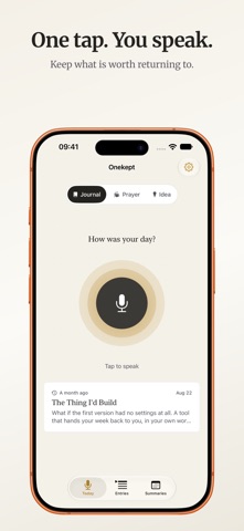 Onekept: Voice Journal screenshot 1