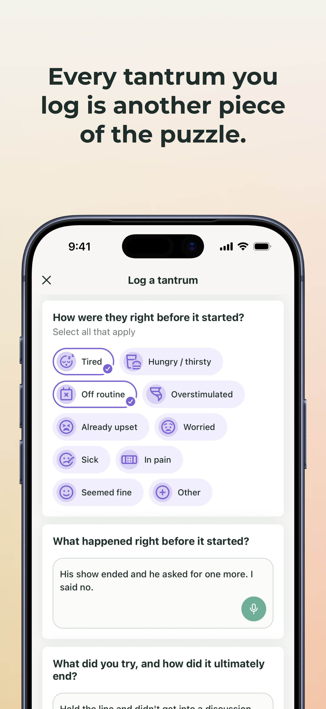 Sweetpea: Tantrum Tracker screenshot 4