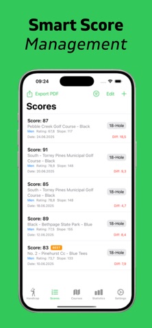 Golf Handicap Calculator Cap18 Screenshot 2 of 6