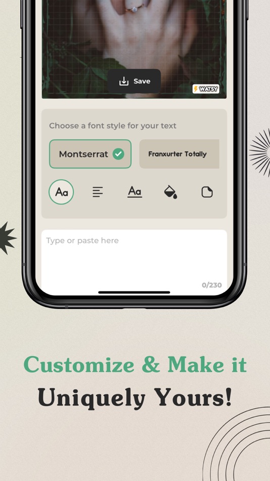 #6. Watsy: Create Quotes & Status (iOS) By: Arijit Banerjee