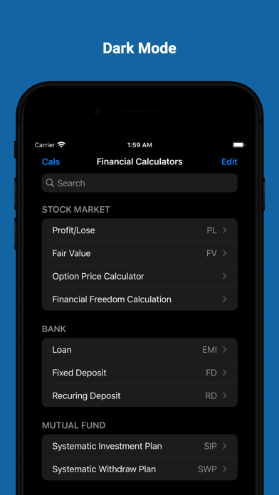Financial Calculator Loan, SIP Screenshot