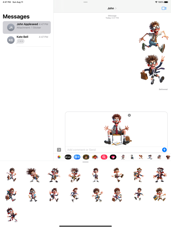 Screenshot #6 pour Goofy Schoolboy Stickers