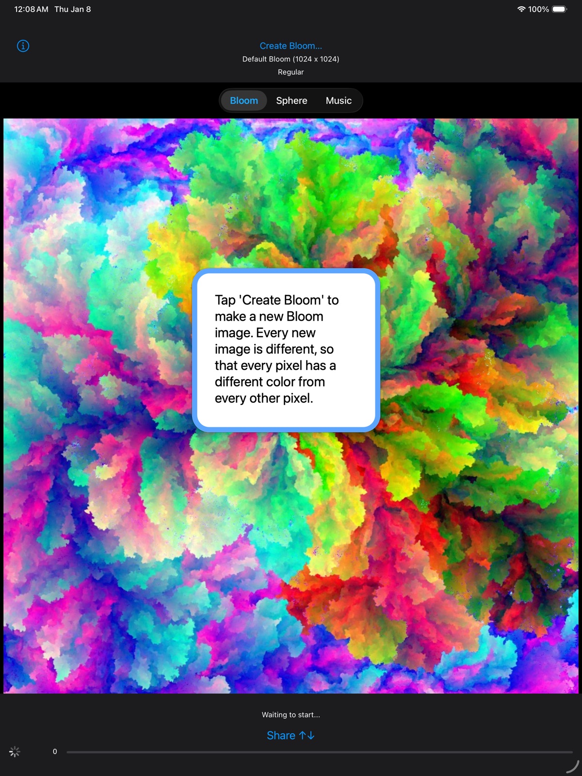 Bloom. ipad screenshot 1