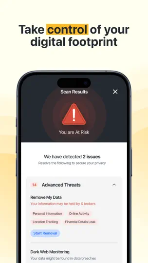Capture d'écran de PurePrivacy: Digital Security sur iPhone 3