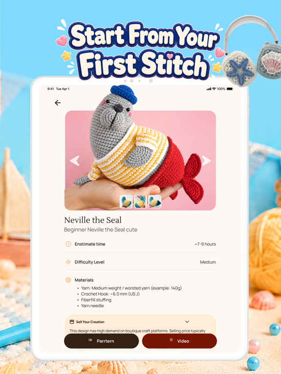 LoopPal - Crochet for Beginner iPad screenshot 2