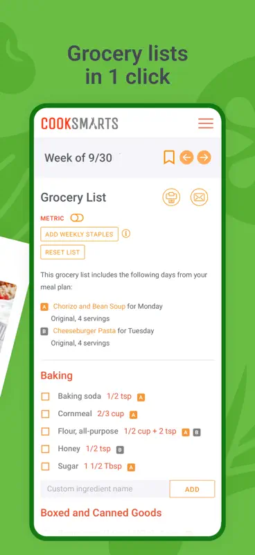 Cook Smarts - Easy Meal Plans screenshot 2 of 8