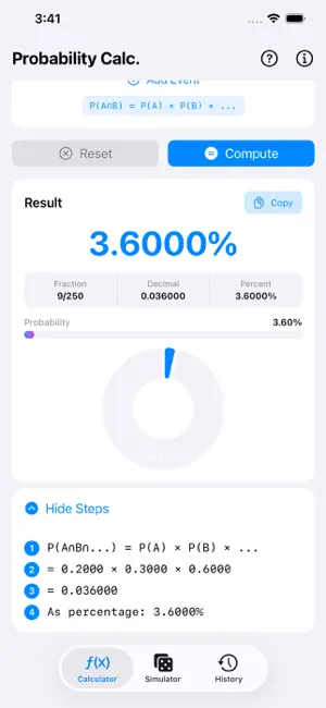 Probability Calculator Plus screenshot 3