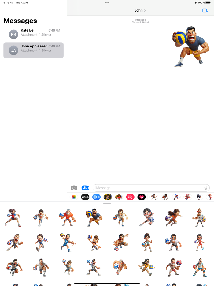 Angry Volleyball Stickers