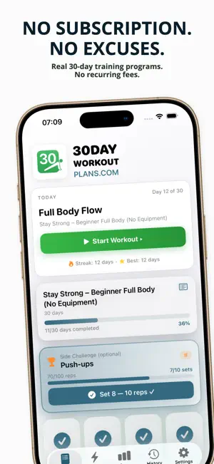 30 Day Workout Plan screenshot 1