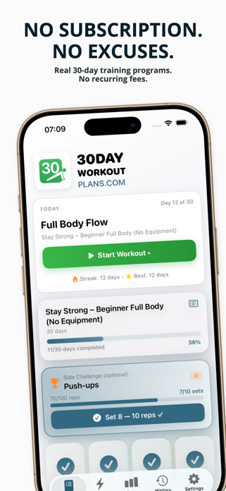 30 Day Workout Plan Screenshot 1 of 10