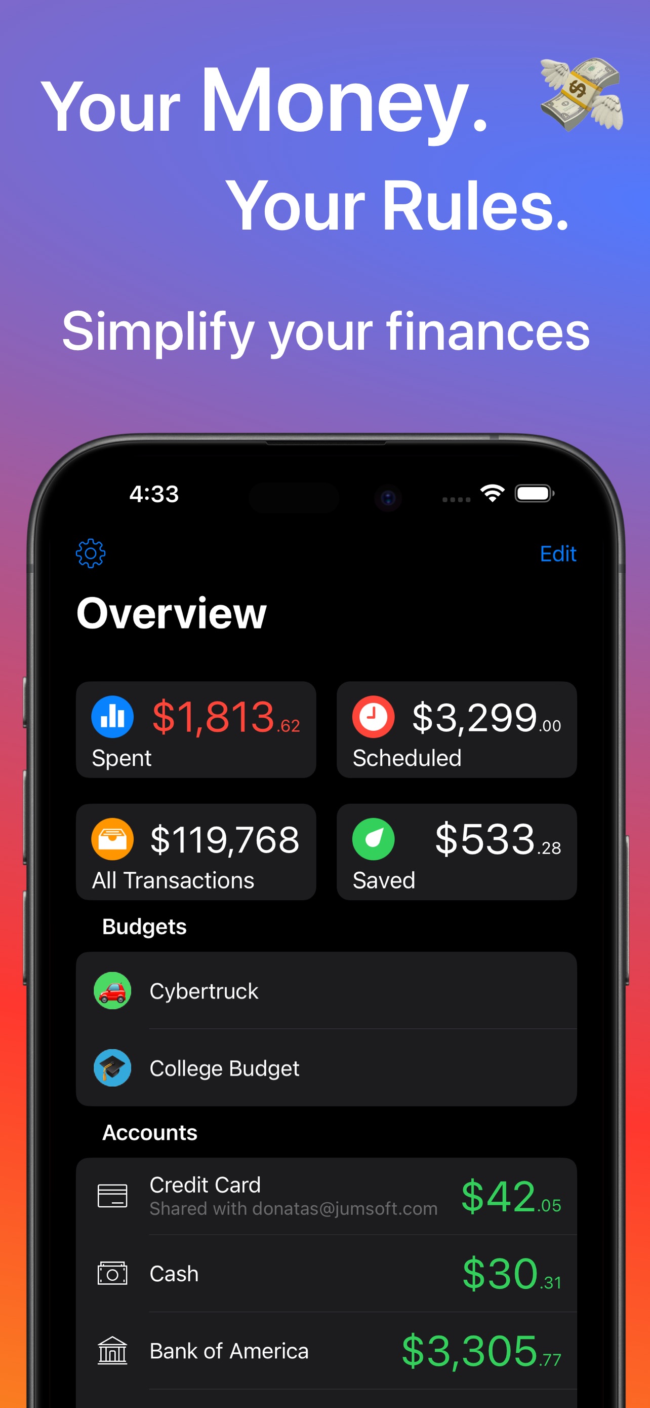 Money-Budget & Expense Tracker screenshot 1