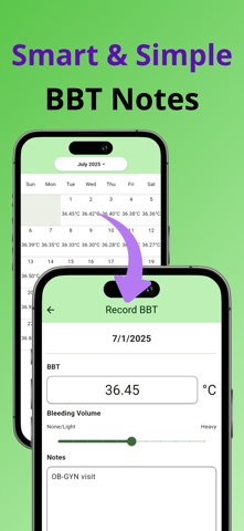 BBT Note -Graphs, PDF, Print- iPhone screenshot