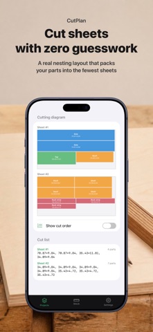 CutPlan: Cut List Optimizer iPhone screenshot