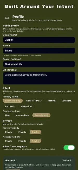 OpTempo: Ruck Training App screenshot 4