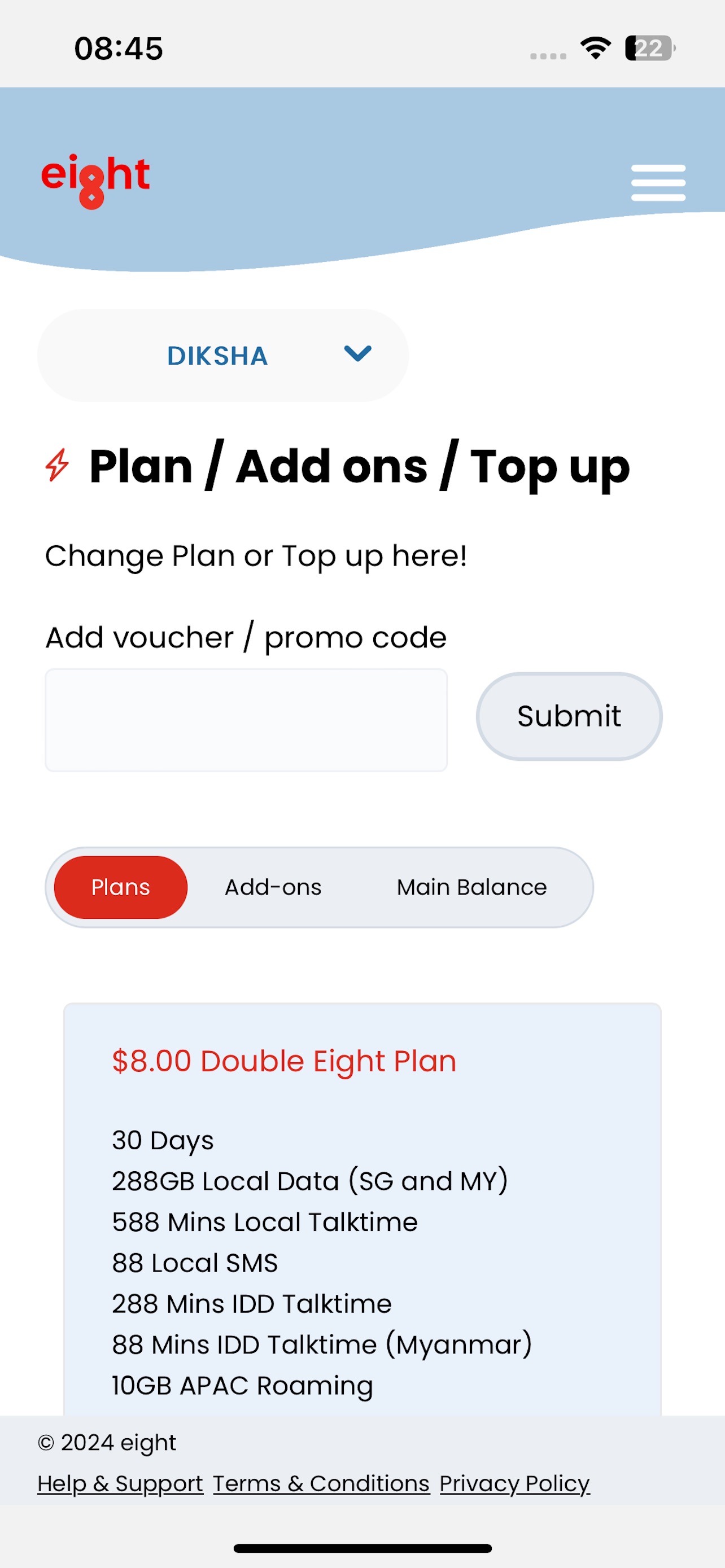 Screenshot 3 of eight Telecom