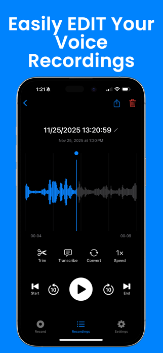 Voice Recorder Audio Editor. Screenshot 2 of 5