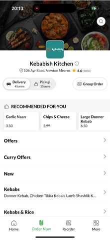 Kebabish Kitchen, iPhone screenshot