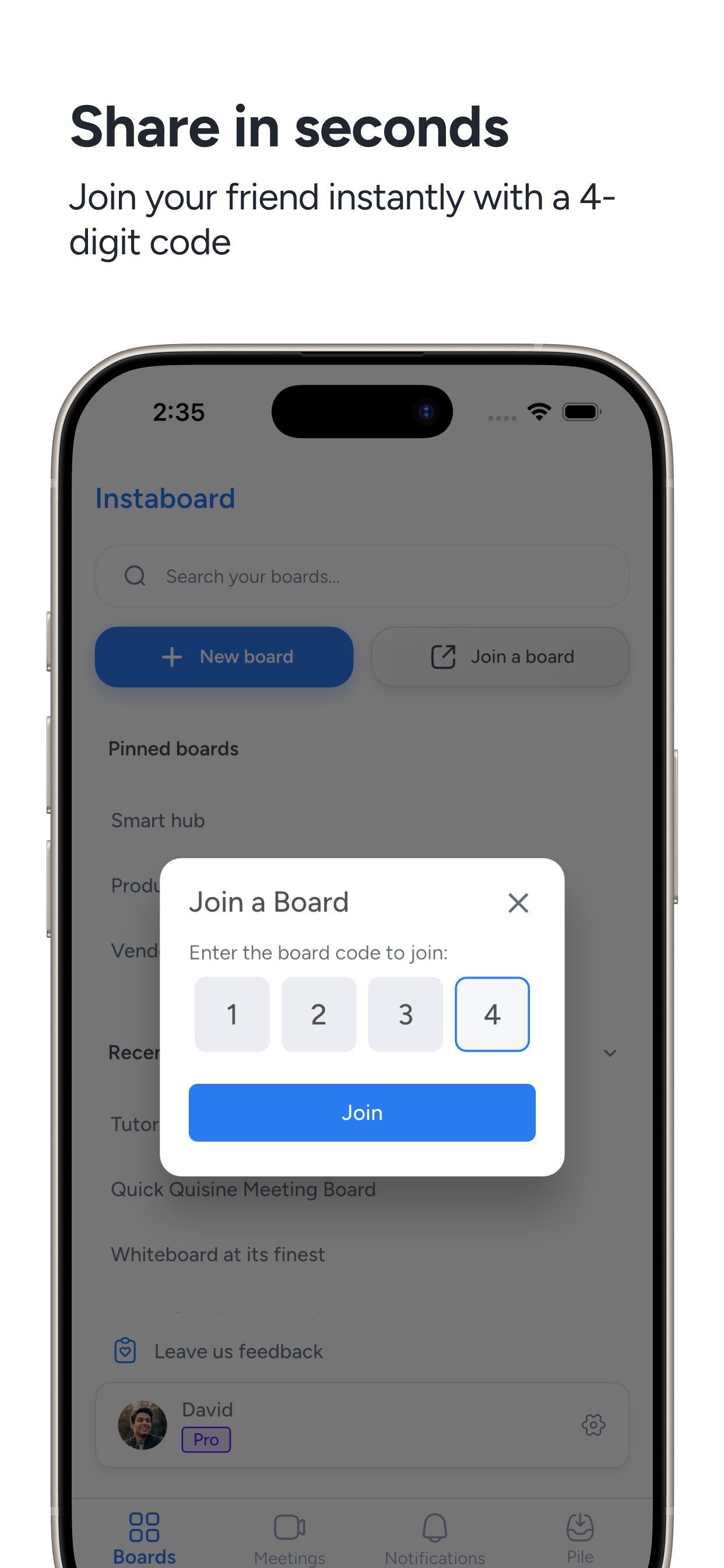 Instaboard: Whiteboard & Plan