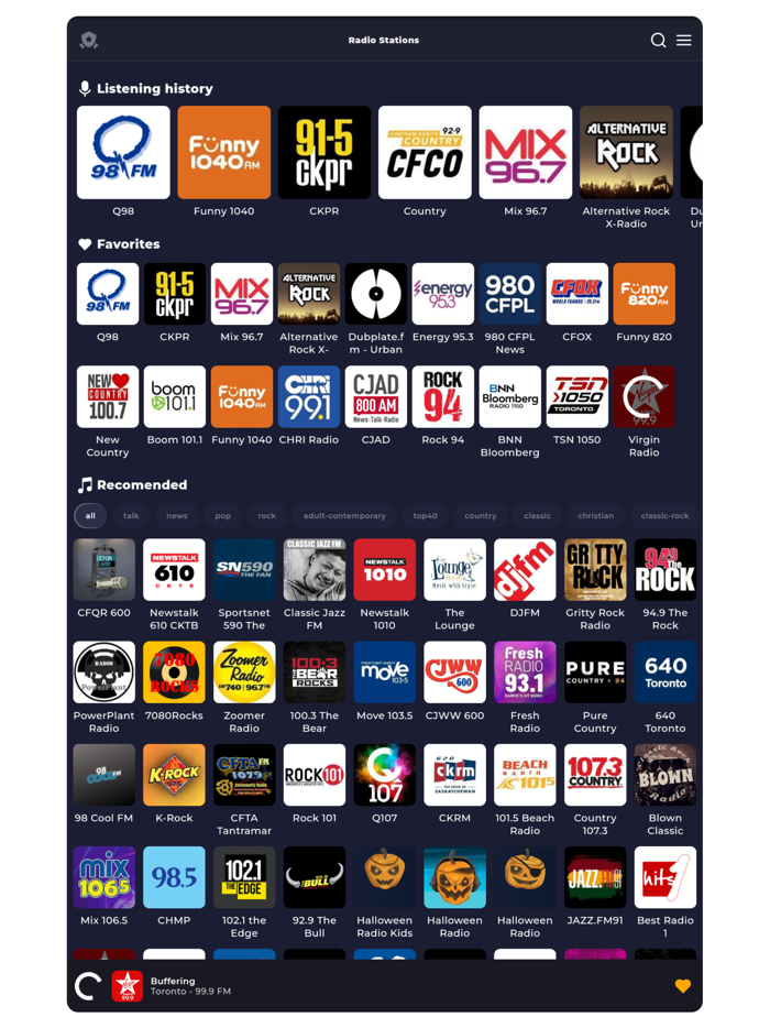 Radio Canada Radio Player App