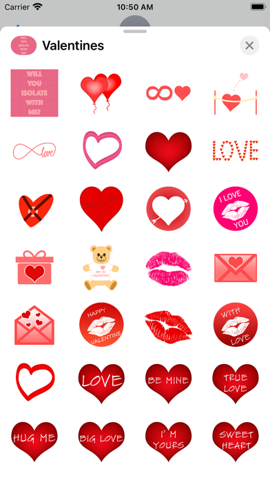 Screenshot #2 pour Saint-Valentin - Autocollants