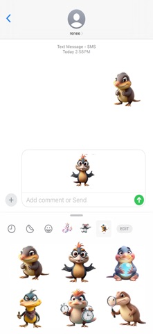 绘制鸭嘴兽贴纸 screenshot