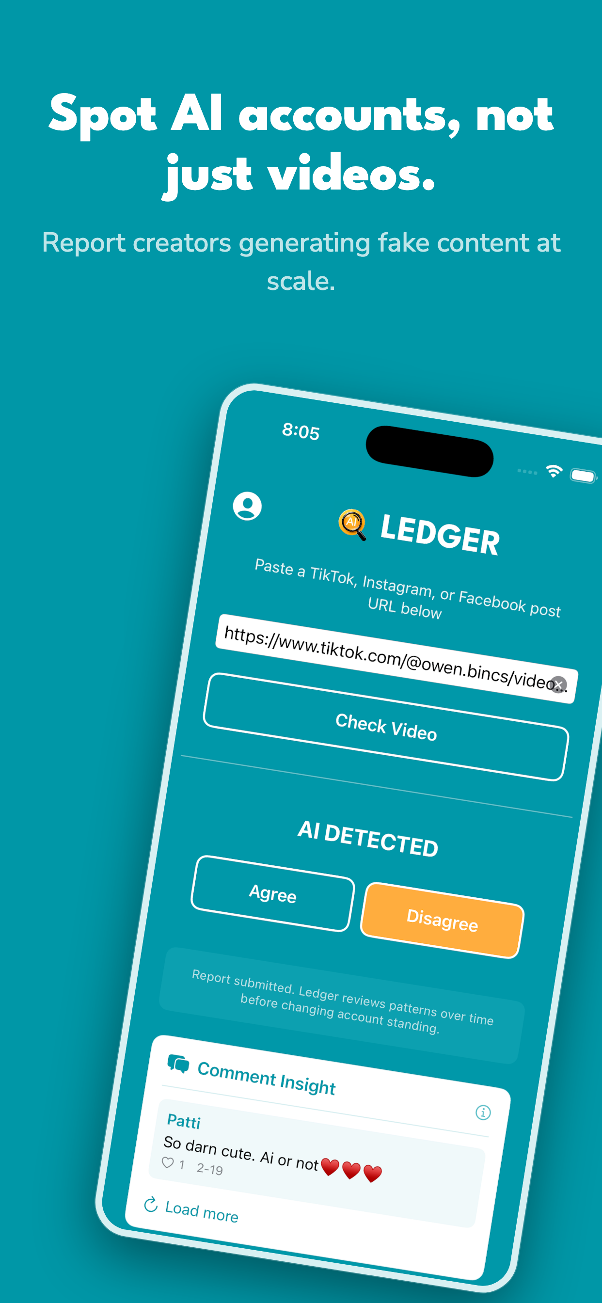 Ledger: Social AI Detector