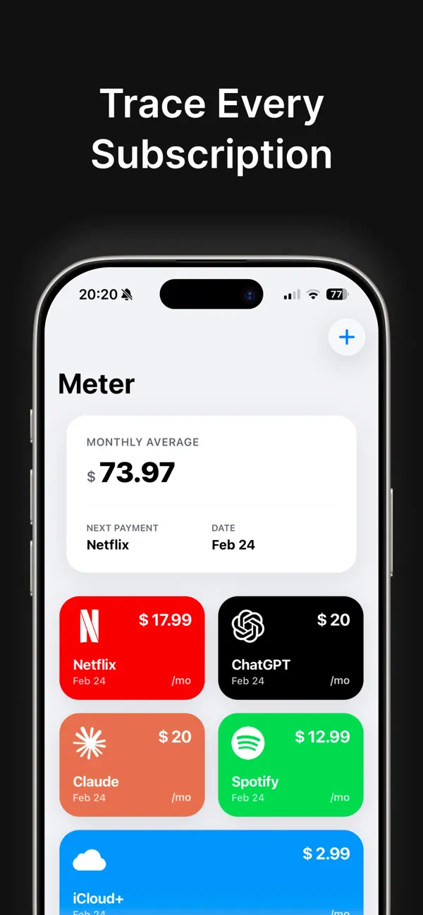 #1. Meter - Subscriptions Tracker (iOS) By: 相超 邱