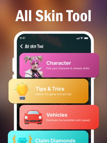 FF Skin Tool & Diamonds iPad screenshot