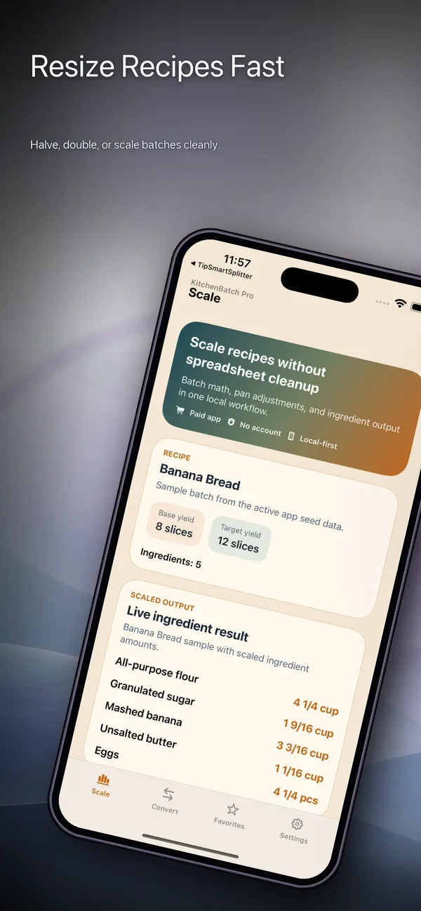 Screenshot #1 pour KitchenBatch Pro