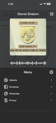 Stereo Shalom iPhone screenshot