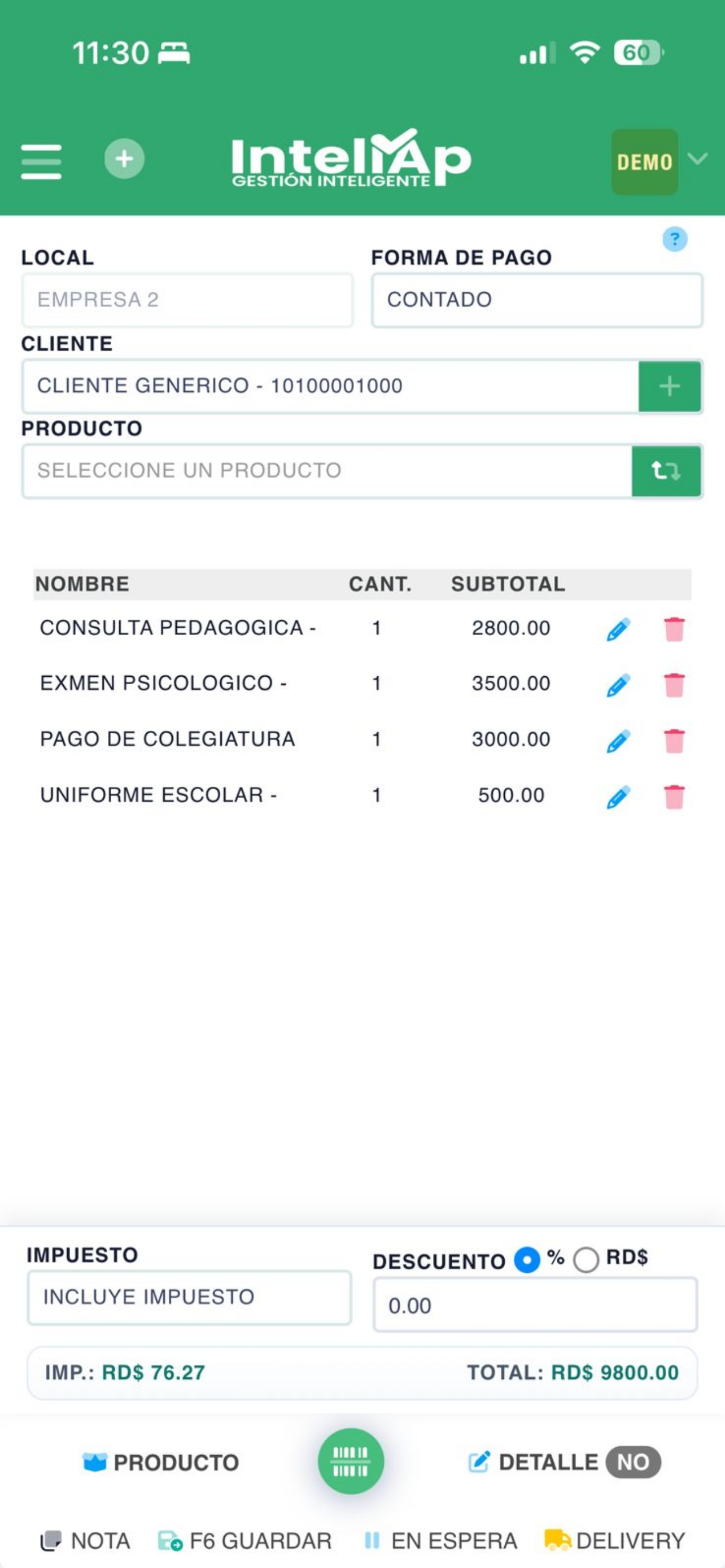 Inteliap ERP screenshot 4