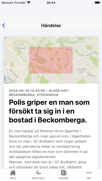 BPK: Polisens händelser Screenshot