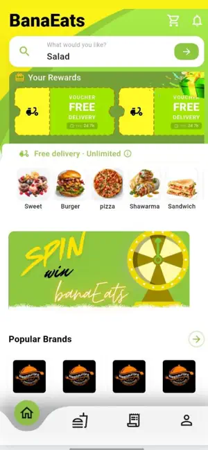 Bana | food delivery screenshot 1